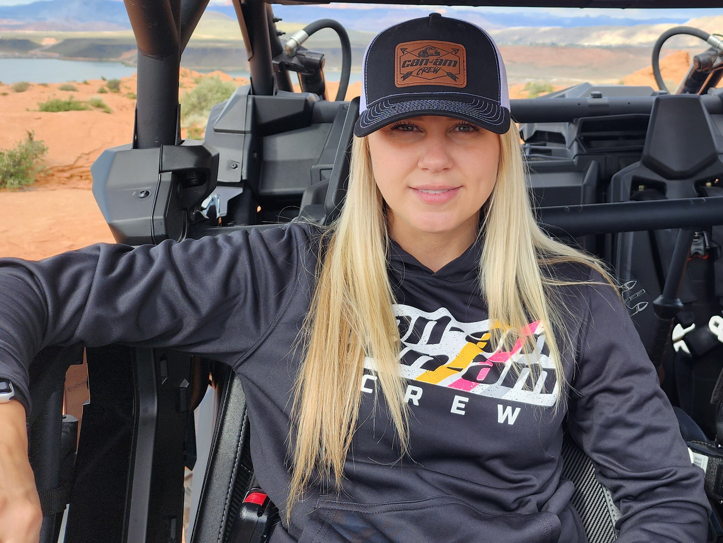 Can-Am Crew Hoodie - Black (Pink/Yellow)