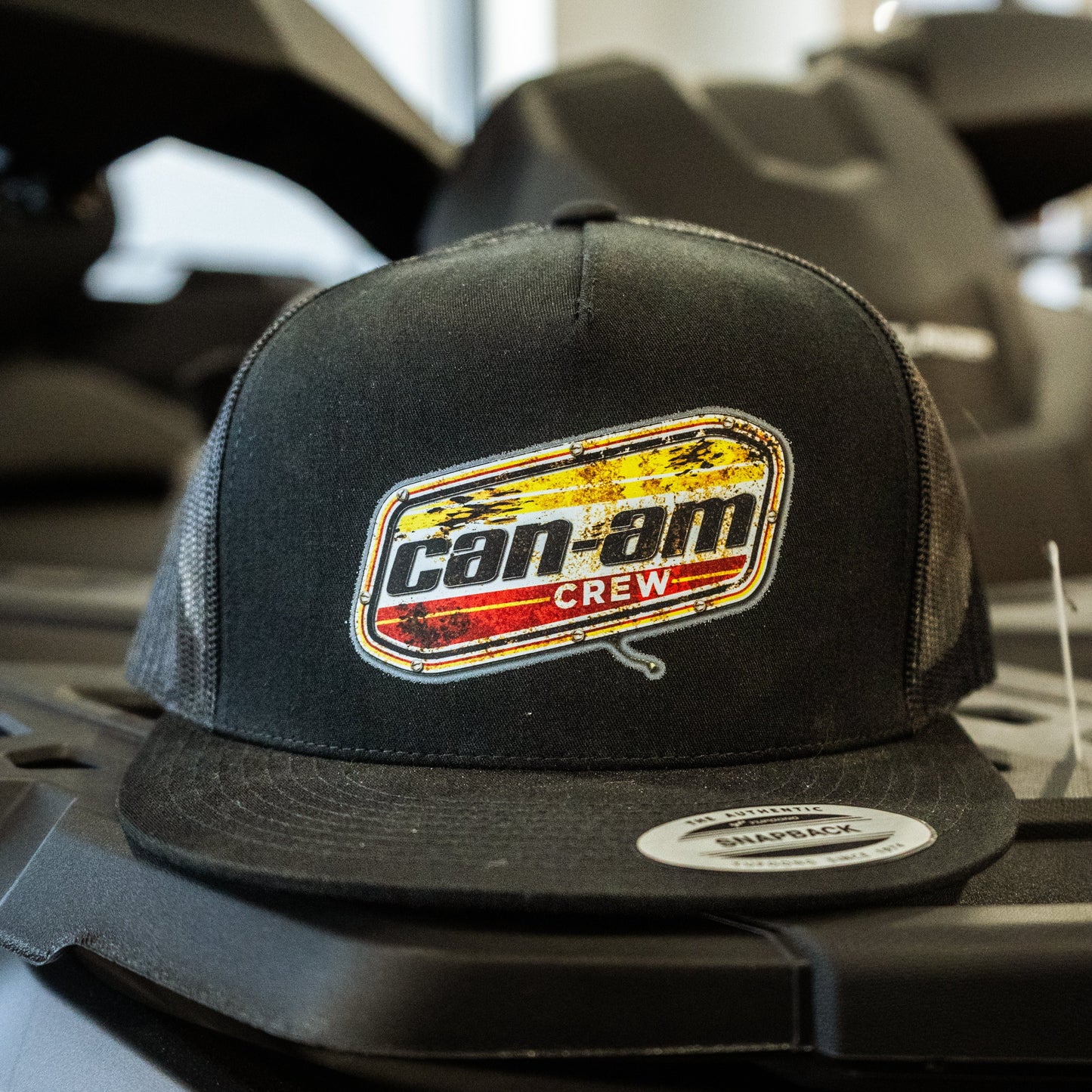 CAN-AM CREW FLAT BRIM GARAGE LOGO